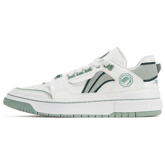 LINING Rookie Skateboard Shoes Women's Low-Top Ecru/Pine Jasper