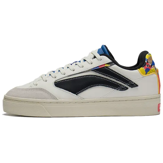 LINING Wave Skateboard Shoes Men Low-Top Ecru Black