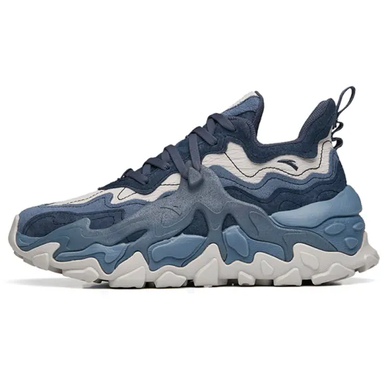 ANTA Broken Cocoon 2.0 Casual Shoes Women's Low-Top Night Mist Gray/Chessboard Gray/Hidden Gray Blue