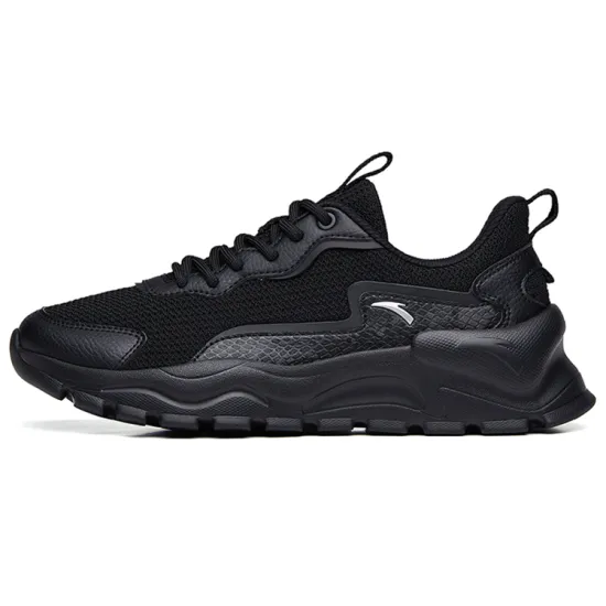 Anta Life Collection Lightweight And Breathable Low-Top Sports Casual Shoes Women's Black Silver