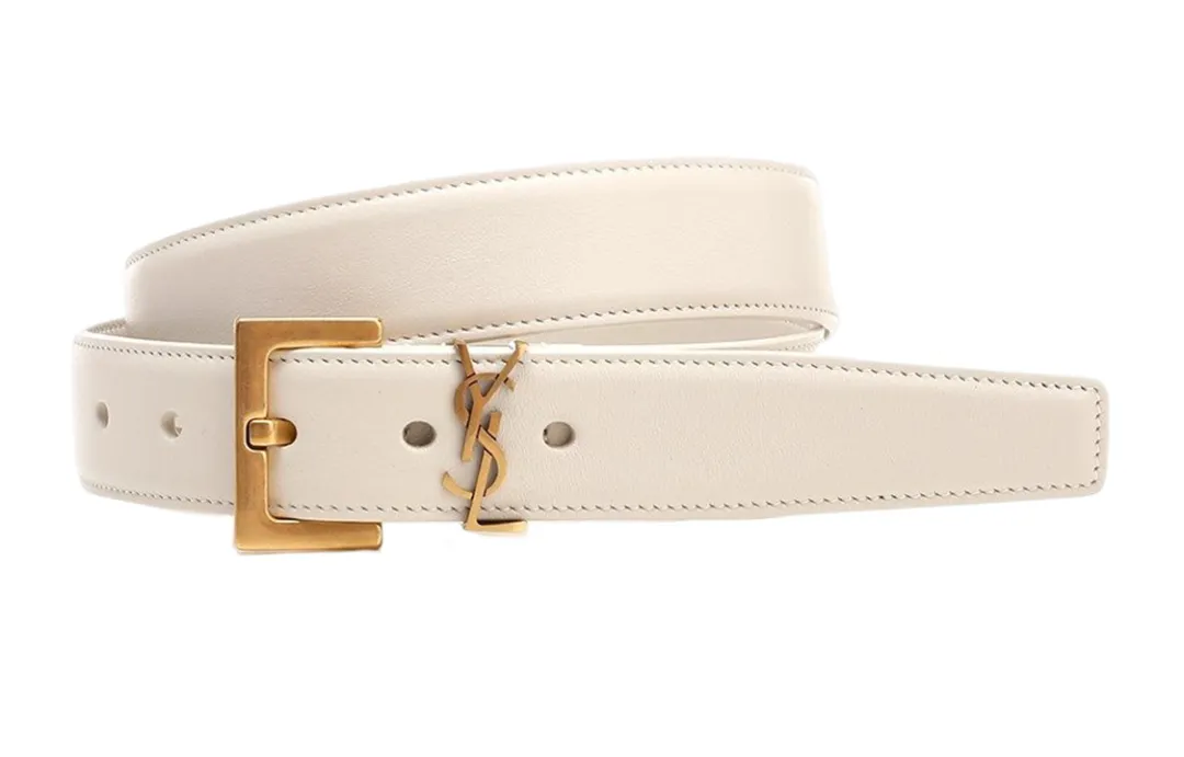 SAINT LAURENT Monogram Buckled Belt