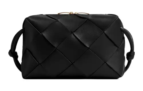 Bottega Veneta CASSETTE Lambskin Camera Bag, Shoulder Bag, Crossbody Bag Small Women's Black