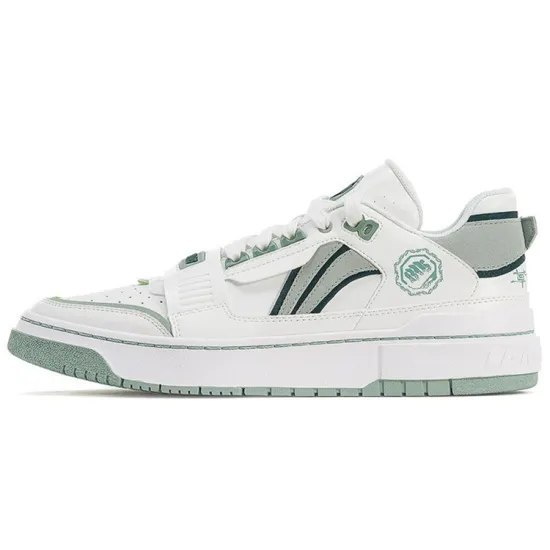 LINING Rookie Skateboard Shoes Unisex Low-Top Ecru/Pine Jasper