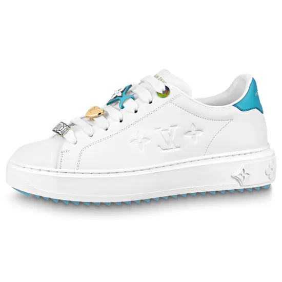 LOUIS VUITTON Time Out Sneakers 'White With Blue' Women's