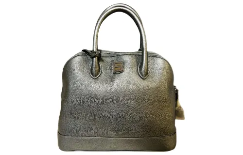 Balenciaga Grain Calfskin Projection Handbag Unisex Gray