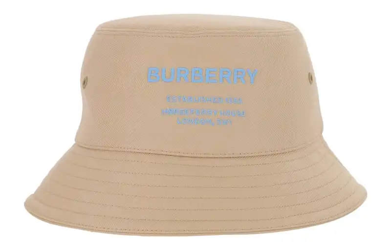 Burberry Logo Embroidered Cotton Bucket Hat