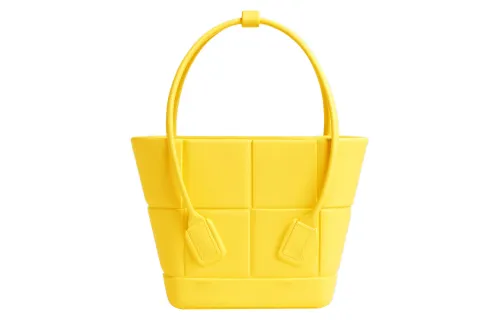 Bottega Veneta ARCO Rubber Tote Bag, Shopping Bag, Handbag Mini Women's Yellow