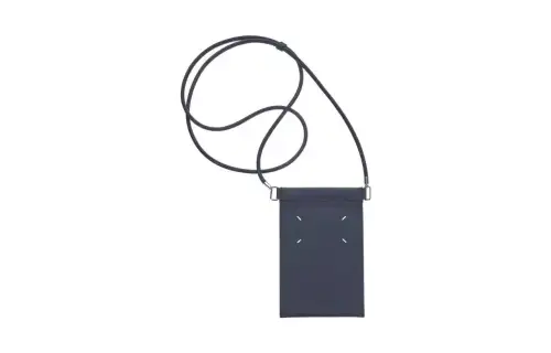 Maison Margiela Leather Cell Phone Pouch Men's Blue