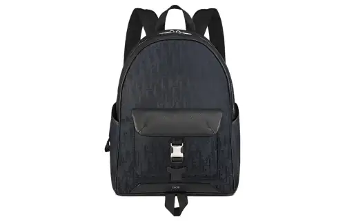 DIOR Grained Calfskin Backpack Men's Black