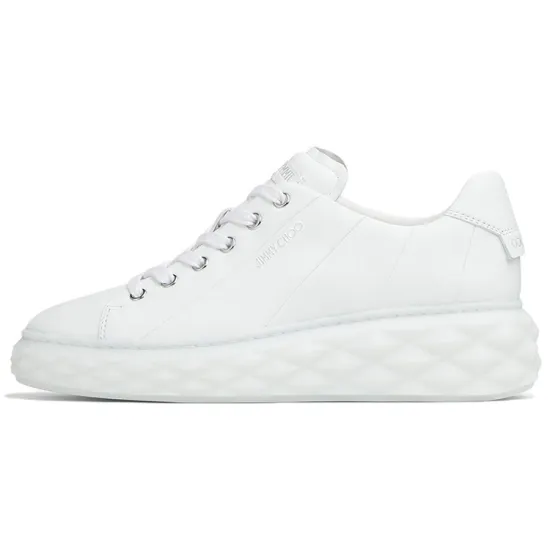 Jimmy Choo Diamond Maxi/F Low Top Stylish Skateboarding Shoes Women's White