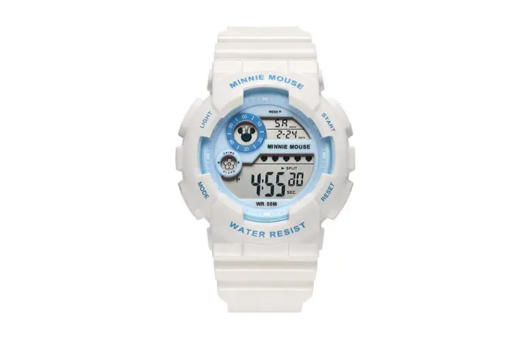 Disney Disney, silicone electronic watch strap for men and women, blue dial, for secondary school, for teenagers