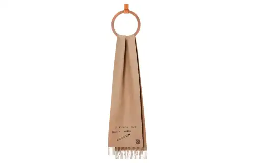 LOEWE Anagram Knit Scarves Women's Dark Brown