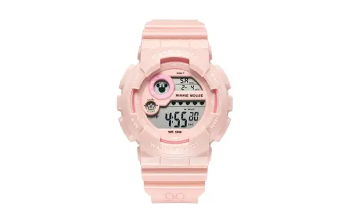 Disney Disney, quartz silicone watch strap for men and women, fuchsia dial, quartz mechanism, for secondary school, for teenagers