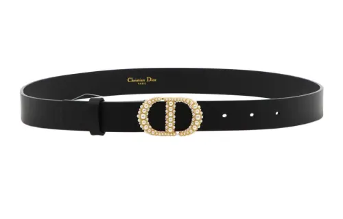 DIOR Leather Belts Women's Black