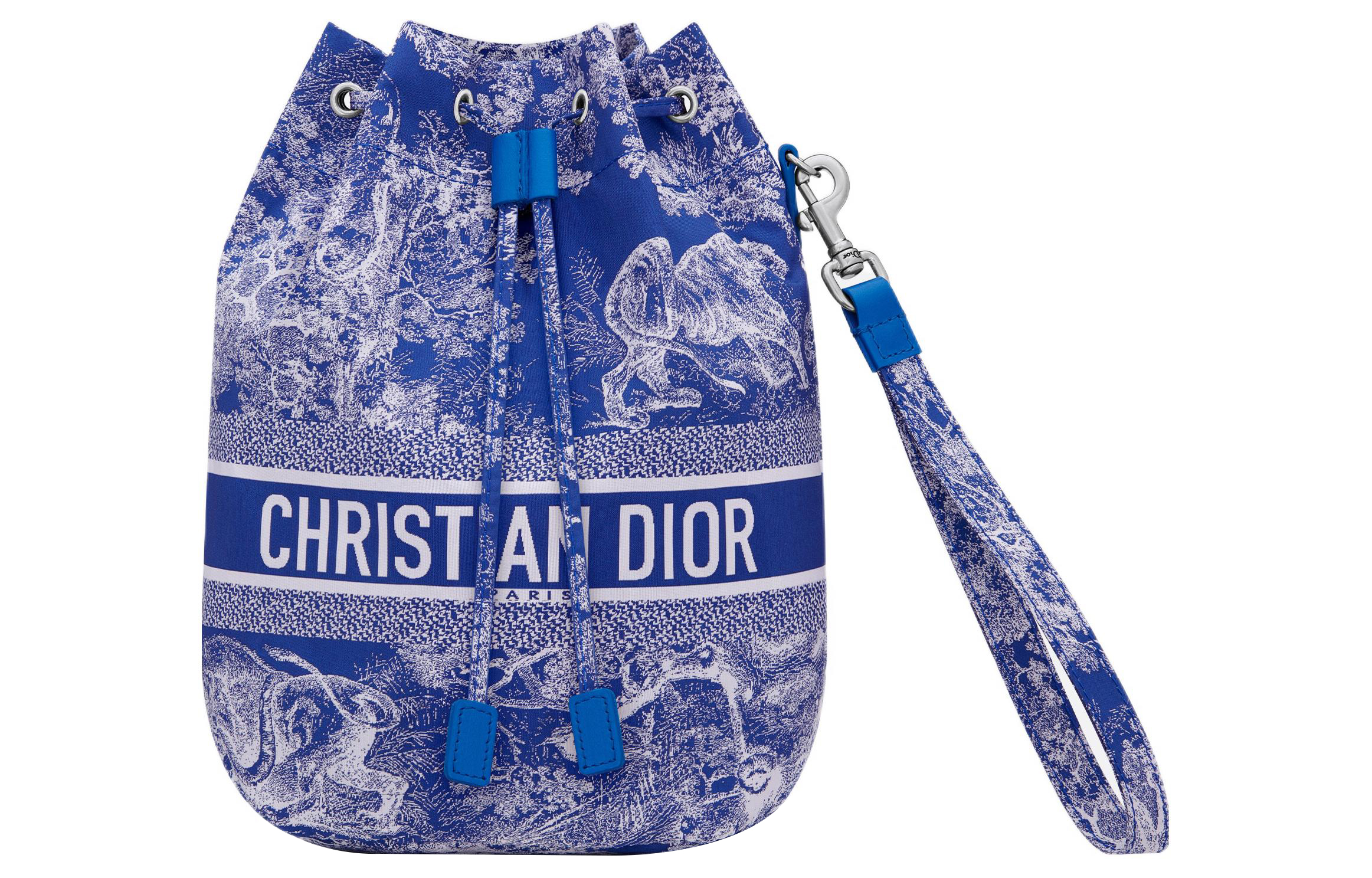DIOR DiorTravel Technical Fabric Storage Bag, Travel Bag, Bucket Bag, Handbag Women's Fluorescent Blue