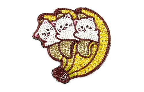 GUCCI X Bananya Metal Brooches Unisex Yellow