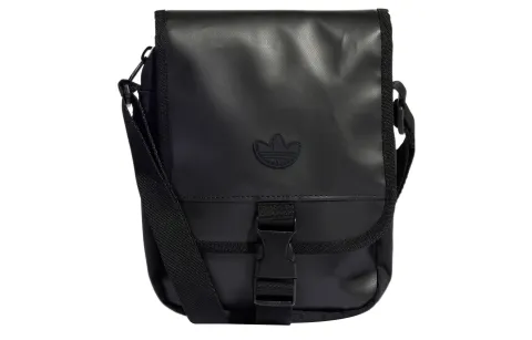 Adidas Originals Polyurethane Cell Phone Pouch, Crossbody Bag, Shoulder Bag Unisex Black