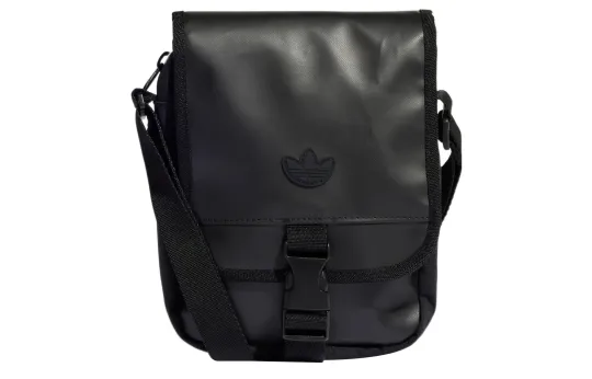 Adidas Originals Polyurethane Cell Phone Pouch, Crossbody Bag, Shoulder Bag Unisex Black