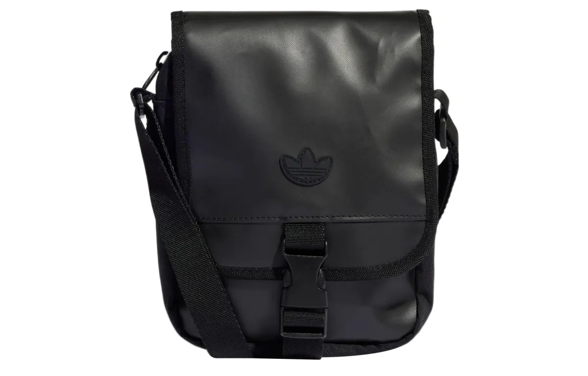 Adidas Originals Polyurethane Cell Phone Pouch, Crossbody Bag, Shoulder Bag Unisex Black