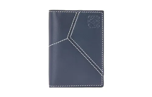 LOEWE Puzzle Calfskin Wallet Men's Blue