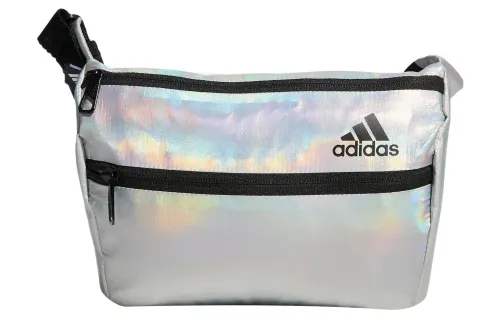 Adidas Polyamide Crossbody Bag, Shoulder Bag Unisex Light Silver & Black