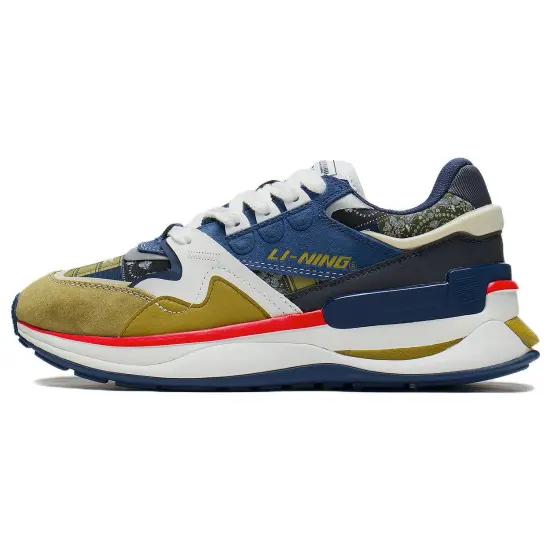 LINING 001 Innocence V2 Casual Shoes Men Low-Top Dark Navy Blue/Burnt Tea Green/Ivory