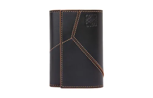 LOEWE Puzzle Smooth Calfskin Wallet Small Men's Black