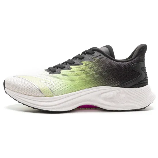 ANTA MACH 2.0 Running Shoes Men Low-Top Ivory White Black/Fluorescent Glow In The Dark Green
