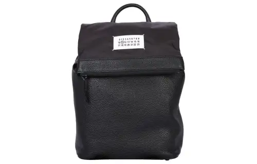 Maison Margiela Leather Backpack Men's Black