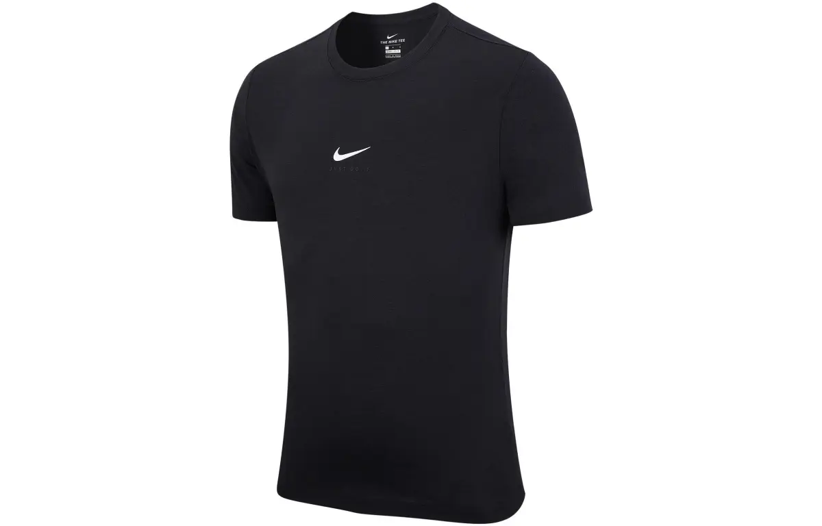 Nike Dri-Fit T-Shirts Men's Black Crew Neck Moderate Straight Fit