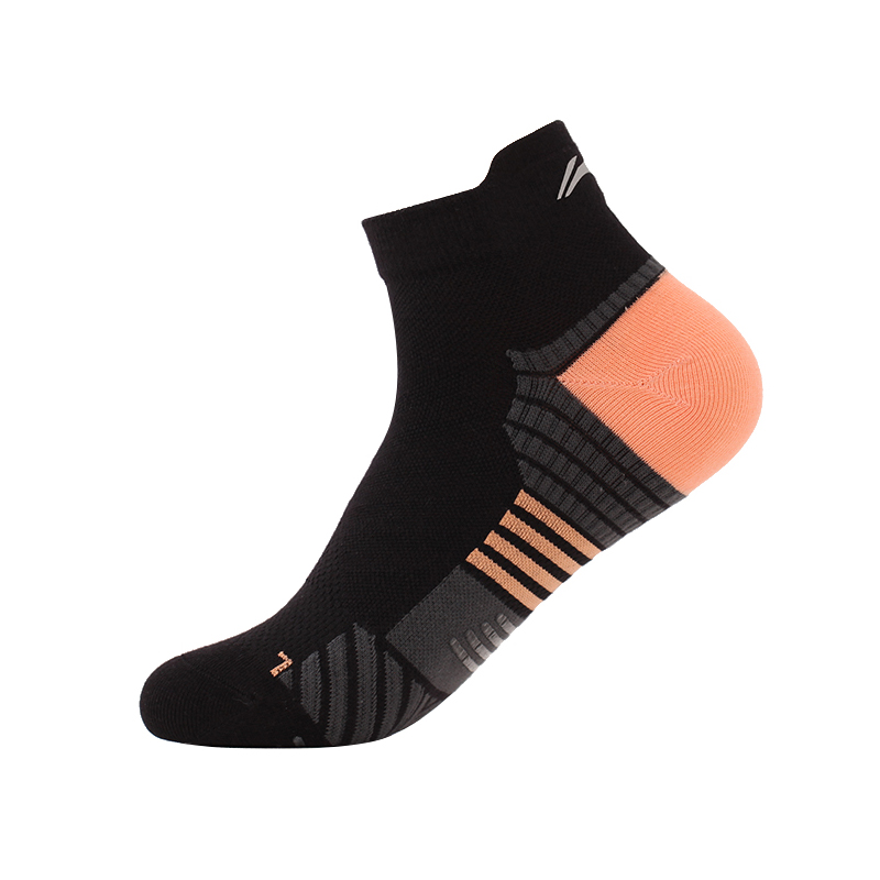 Li Ning Ankle Socks Unisex 1 Pack Black Muskmelon Orange