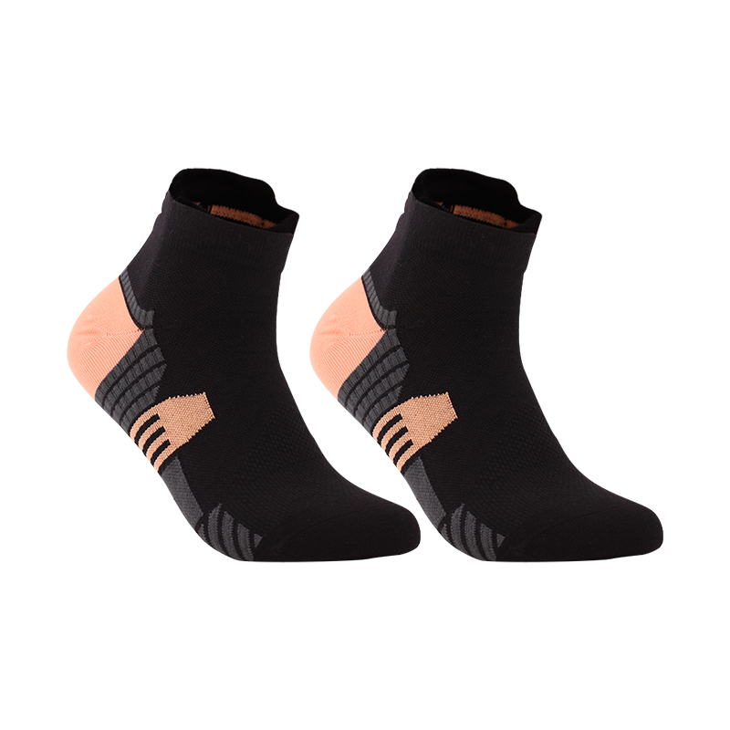 Li Ning Ankle Socks Unisex 1 Pack Black Muskmelon Orange