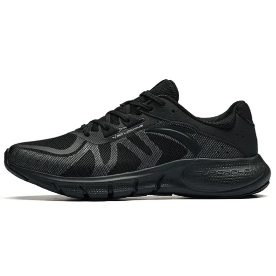 ANTA Running Shoes Men Low-Top Black/Sandstorm Gray