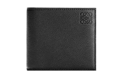 LOEWE Soft Grain Calfskin Wallet Men's Black