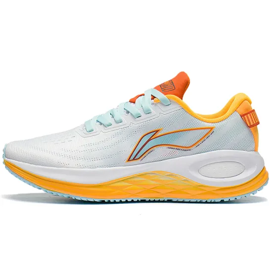 LINING Furious Rider 6.0 Running Shoes Men Low-Top Standard White/Fluorescent Mango Orange