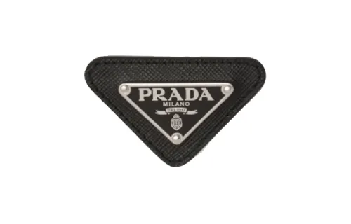 PRADA Saffiano Leather Trim Brooches Unisex