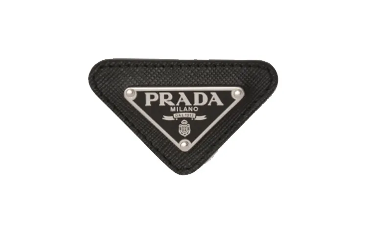PRADA Saffiano Leather Trim Brooches Unisex