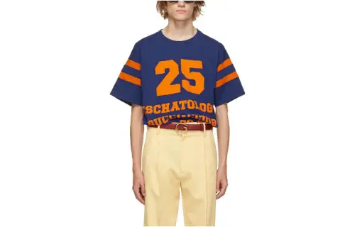 GUCCI T Shirts Men's Blue Crew Neck