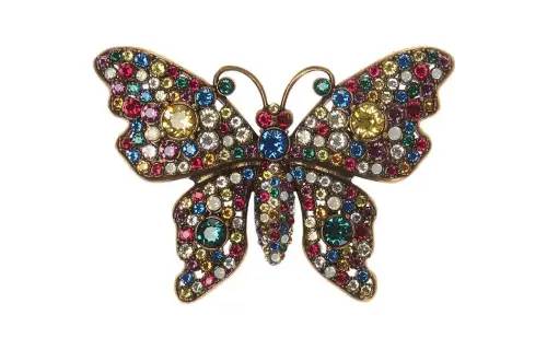 GUCCI Metal Brooches Women's Used Gold