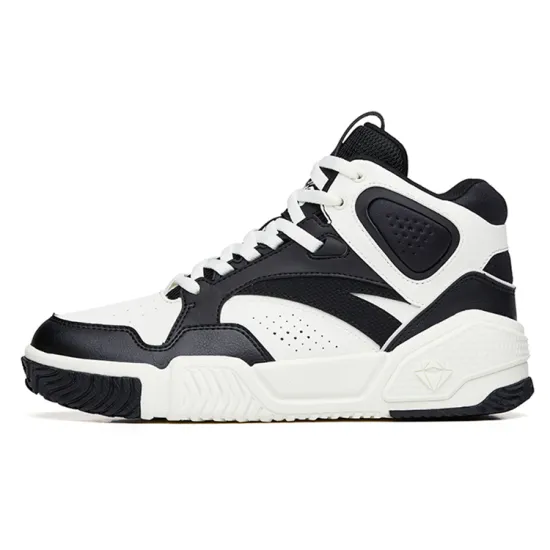 Anta Life Collection Flame High Top Skateboard Shoes Women's Black White