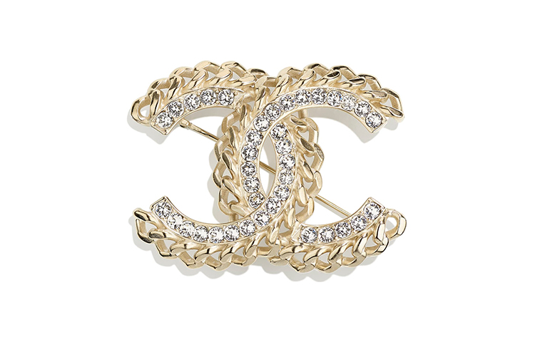 Женская брошь Chanel CHANEL C (золотая)