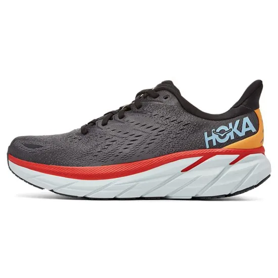 HOKA ONE ONE Clifton 8 Anthracite Castlerock Red