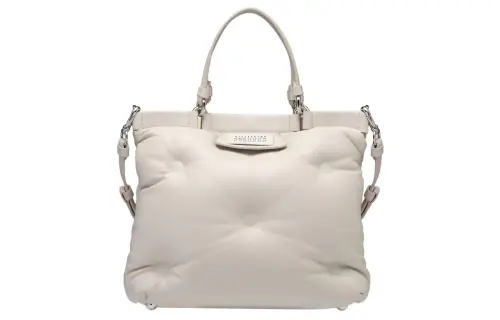 Maison Margiela Lambskin With Calfskin Pillow Bag, Shoulder Bag, Crossbody Bag, Handbag Small Women's Gray