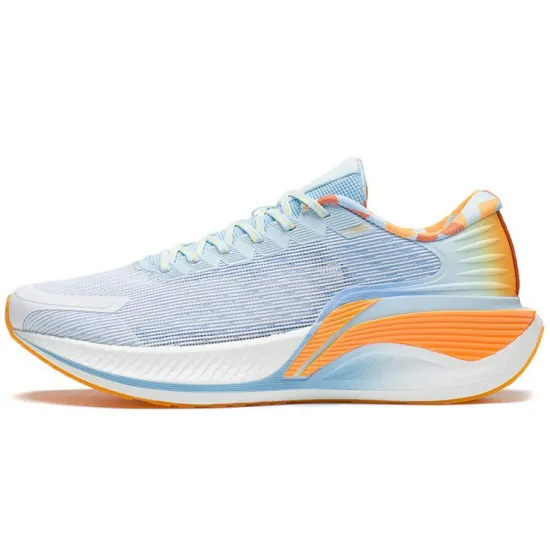 LINING YueYing 2.0 Pro Running Shoes Men Low-Top Standard White/Light Ice Blue/Orange