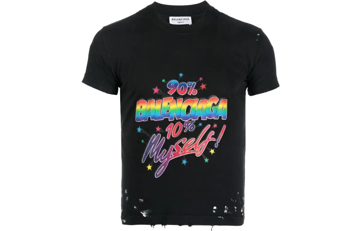 Balenciaga T Shirt Regular Fit Unisex Black