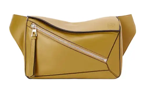 LOEWE Puzzle Smooth Calfskin Sling Bag, Fanny Pack Small Men's Ochre