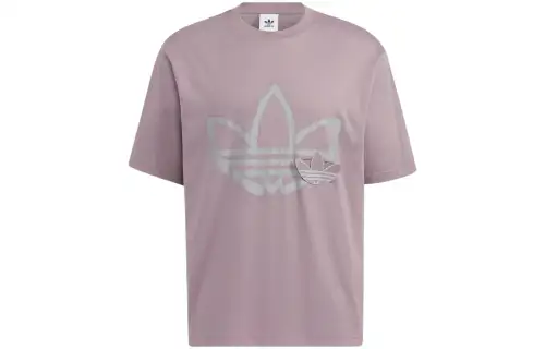 Adidas Originals Drop Shoulder Sleeve T Shirt Unisex Purple