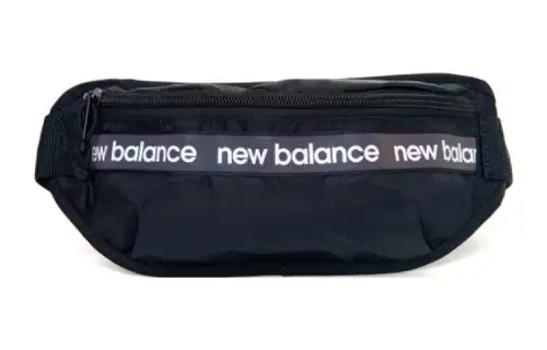 New Balance Fabric Crossbody Bag, Sling Bag, Fanny Pack Regular Unisex Pure Black