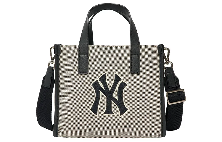 MLB Canvas Tote Bag, Shopping Bag, Handbag, Shoulder Bag Small Unisex Black