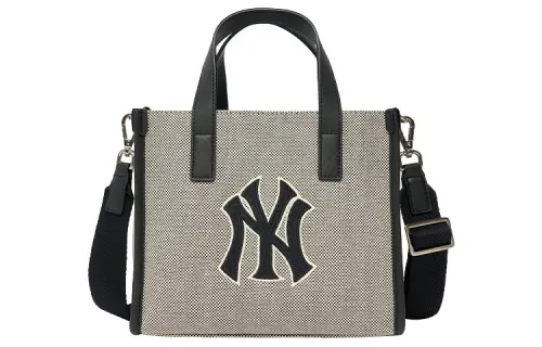 MLB Canvas Tote Bag, Shopping Bag, Handbag, Shoulder Bag Small Unisex Black